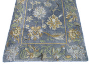 Floral Wool 3.0X2.0 feet Rug – Vintage Style Area Carpet