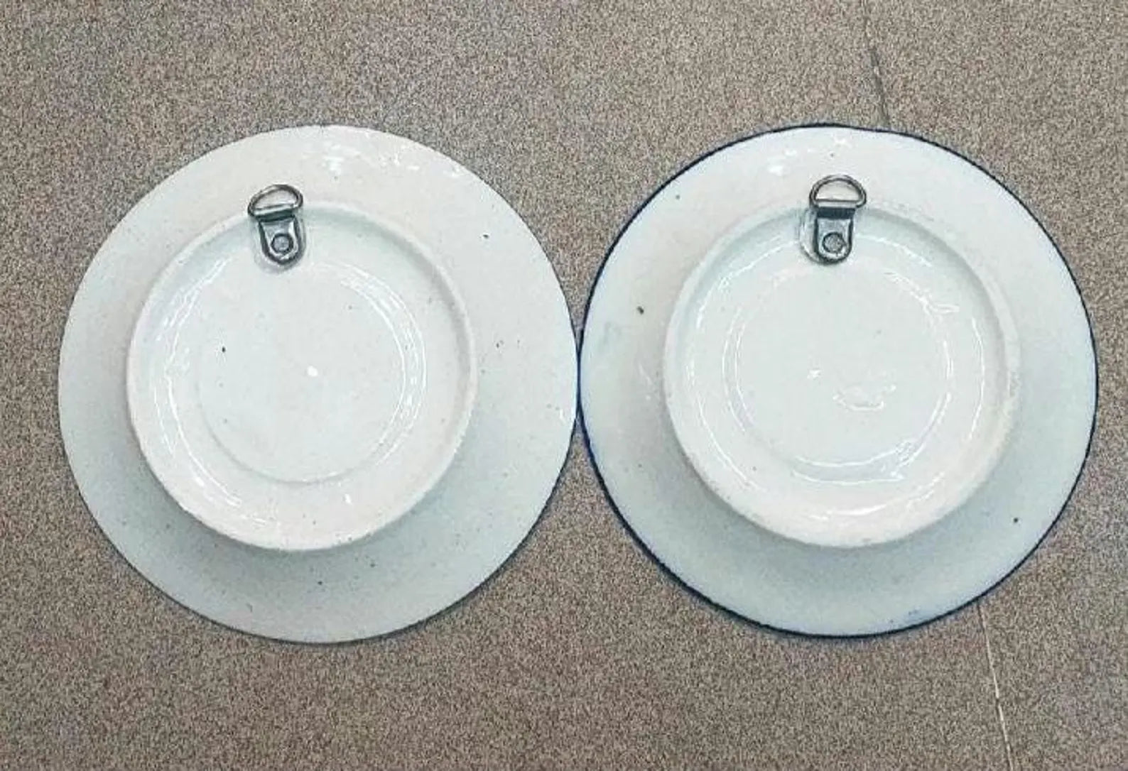 Blue pottery wall hanging plates