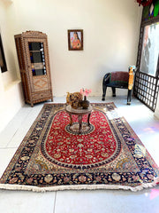 6x9 ft Royal Carpet, Handmade Rugs, Real Silk carpet, Palace rugs, Designer carpet, Made in Kashmir, Oriental designs, Living room carpets