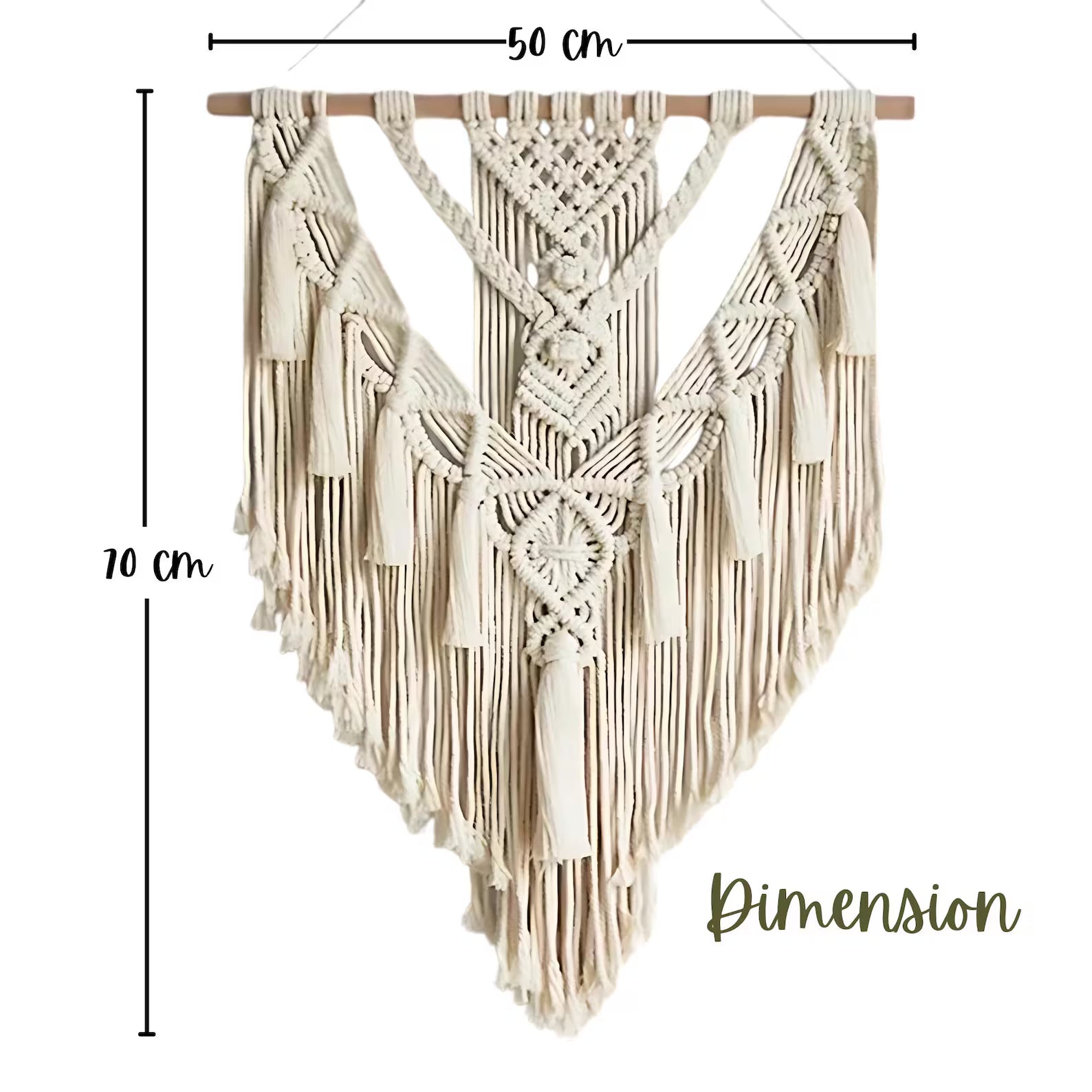 Handmade Macrame Woven Wall Hanging: Boho Chic Home Decor