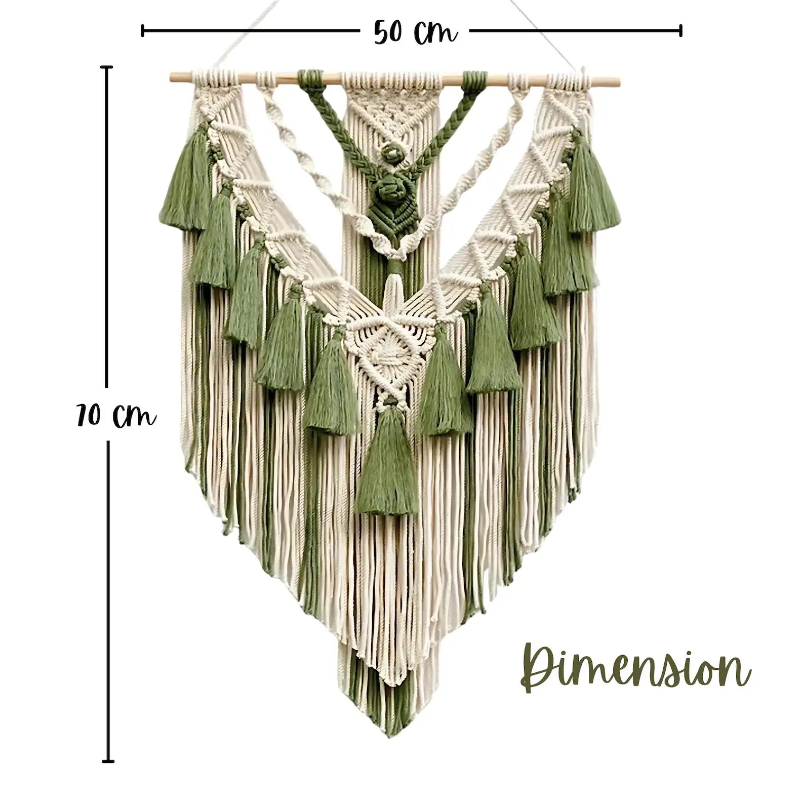 Handmade Macrame Woven Wall Hanging: Boho Chic Home Decor