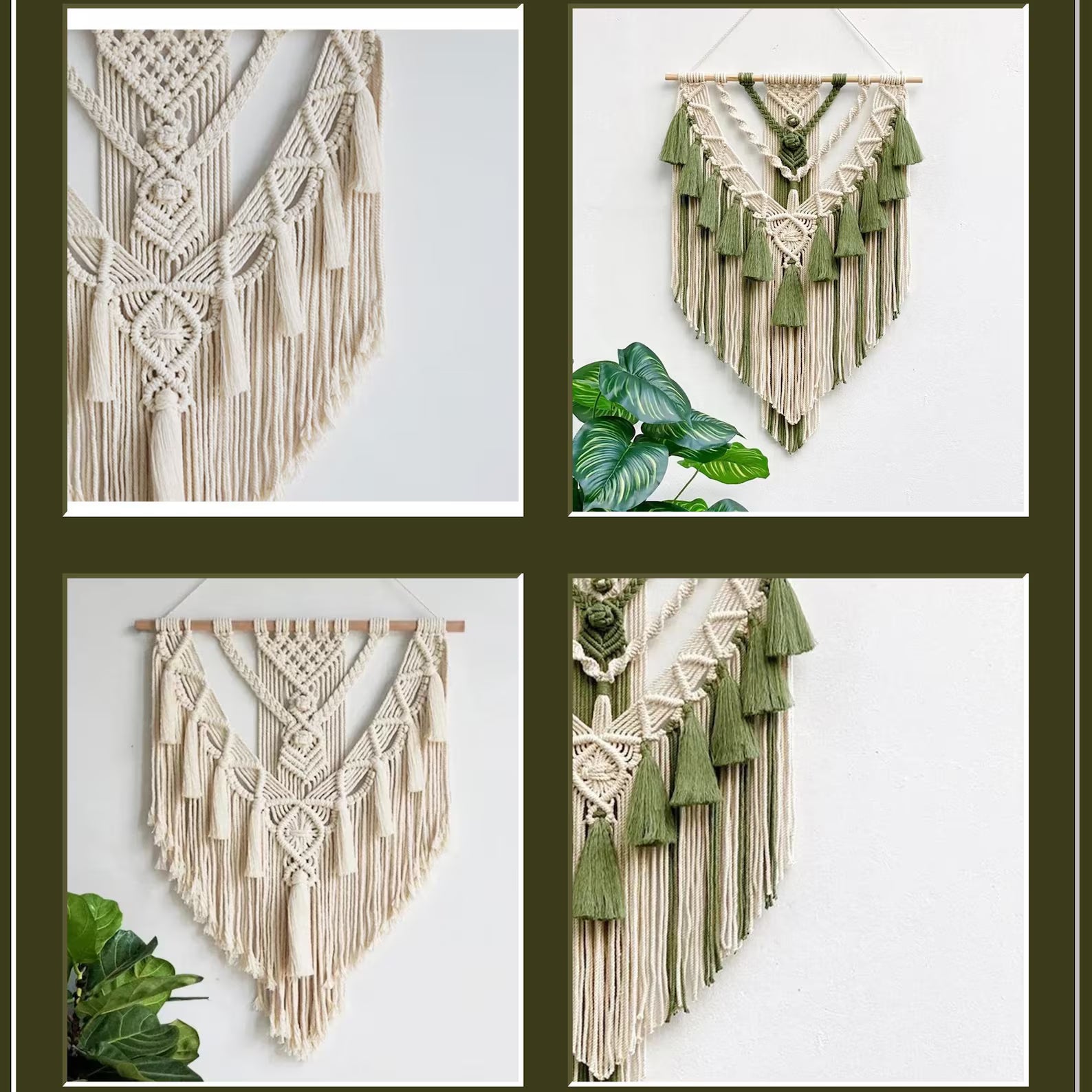 Handmade Macrame Woven Wall Hanging: Boho Chic Home Decor