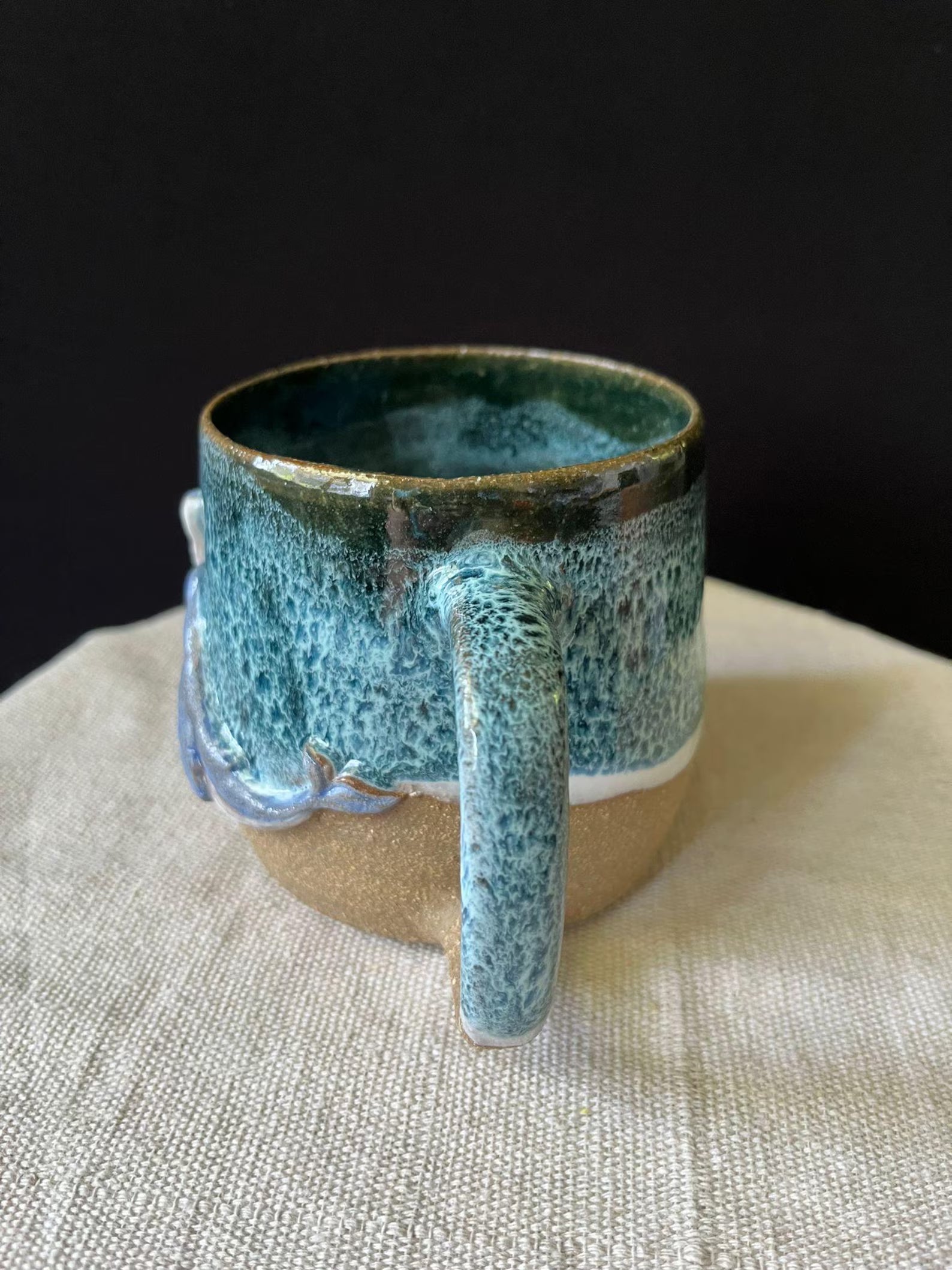 Handcrafted Ceramic Whale Mug: Coastal Ocean Art
